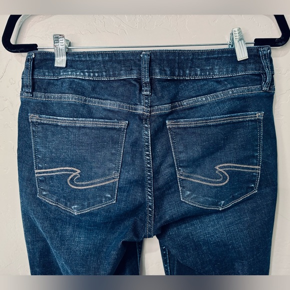 Silver Jeans Elyse Skinny Dark Wash Indigo Stretch Denim Size 27 NEW! - Picture 7 of 16